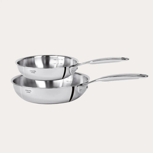 Stainless Steel Deep Frying Pans, Set of 2